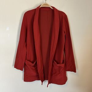 Eileen Fisher Kimono‎ Crepe Jacket Red Stretch PS Oversized Lagenlook